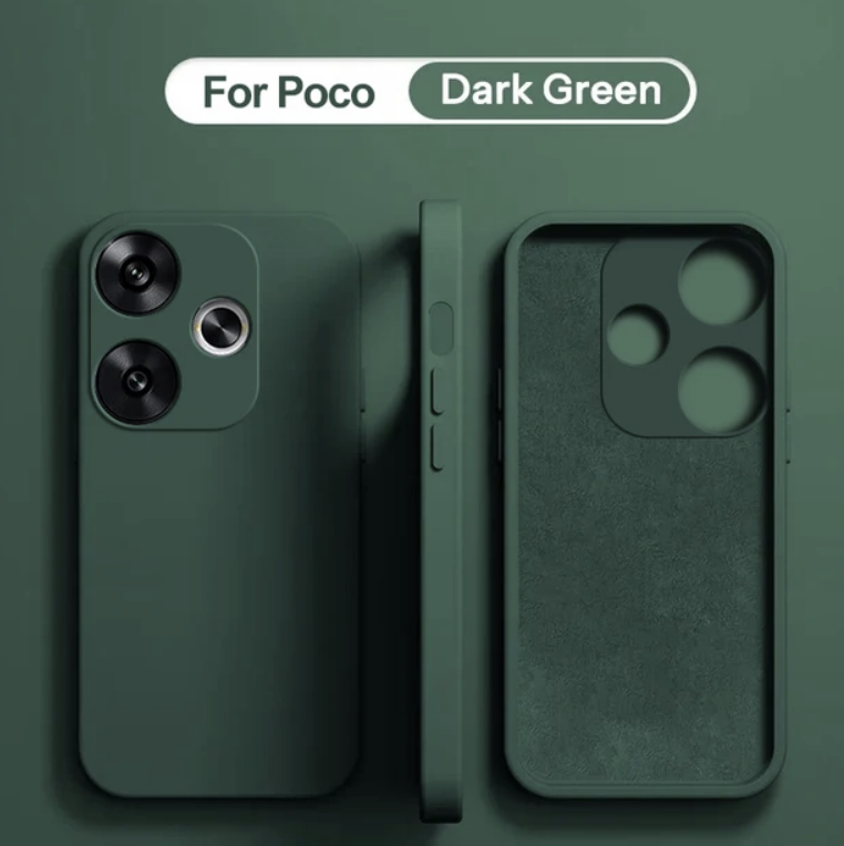 POCO F6 Pro Silicone Cover With Camera Protection