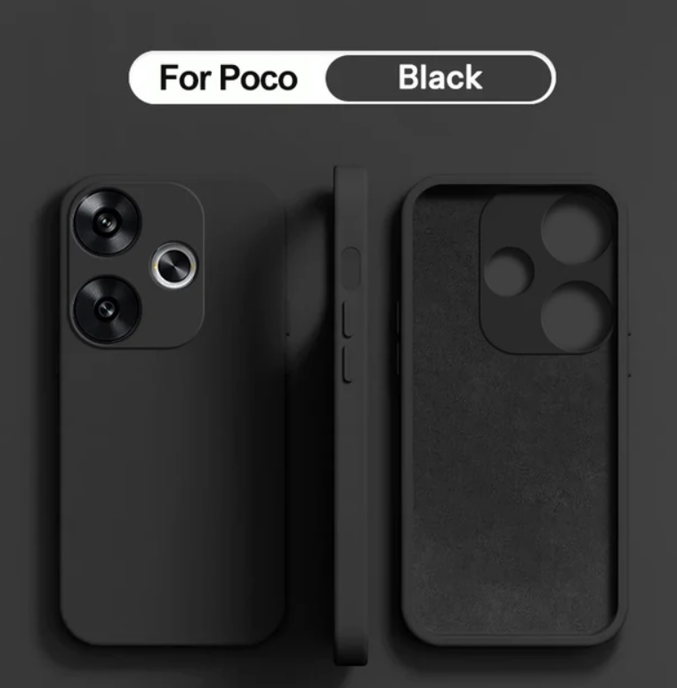 POCO F6 Pro Silicone Cover With Camera Protection